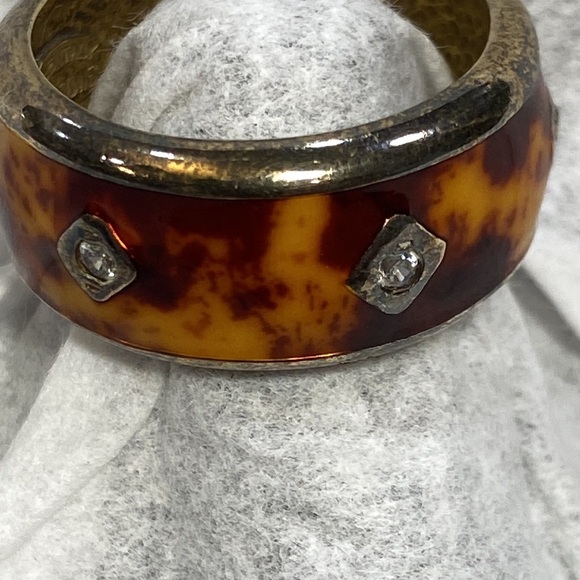 Vintage Vermeil Enamel Ring - Picture 2 of 3